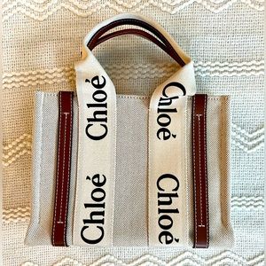 Authentic Chloé small woody tote bag